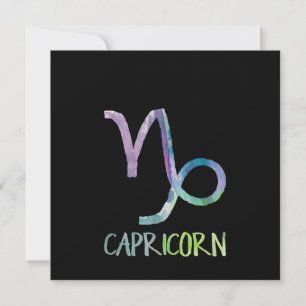 Capricorn Zodiac Symbol Astrology Sea Goat Gift Invitation