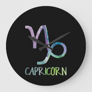 Capricorn Zodiac Symbol Astrology Sea Goat Gift Large Clock