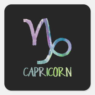 Capricorn Zodiac Symbol Astrology Sea Goat Gift Square Sticker