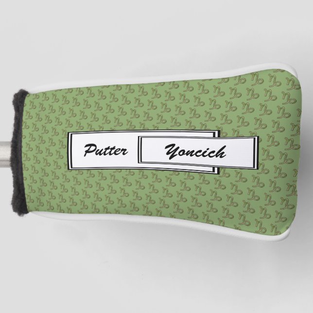 Capricorn Zodiac Symbol Element by K Yoncich Golf Head Cover (Front)