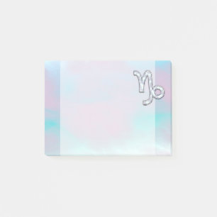 Capricorn Zodiac Symbol on Mother of Pearl Decor Post-it Notes