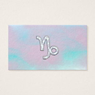 Capricorn Zodiac Symbol on Mother of Pearl Nacre