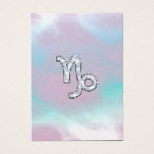 Capricorn Zodiac Symbol on Mother of Pearl Nacre