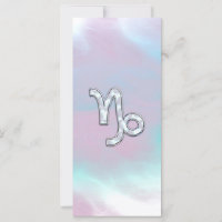 Capricorn Zodiac Symbol on Mother of Pearl Nacre