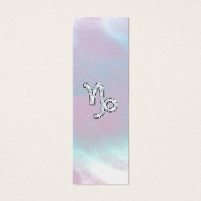 Capricorn Zodiac Symbol on Mother of Pearl Nacre (Front)