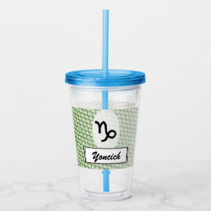 Capricorn Zodiac Symbol Standard by K Yoncich Acrylic Tumbler
