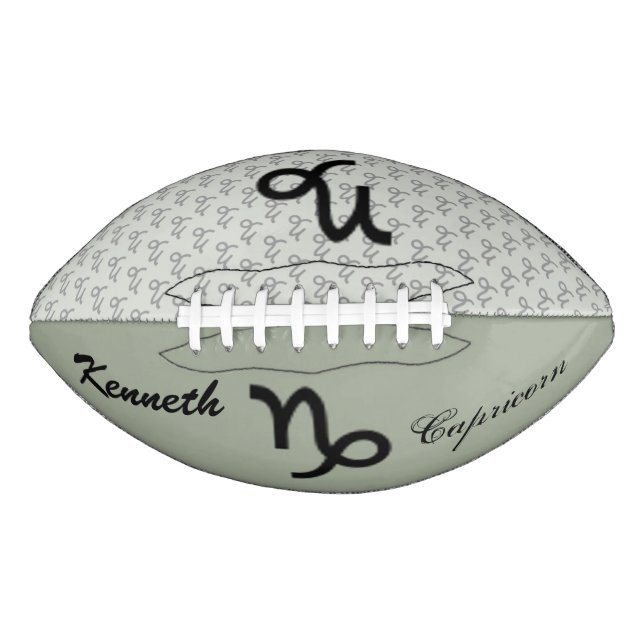 Capricorn Zodiac Symbol Standard by K Yoncich American Football (Front)