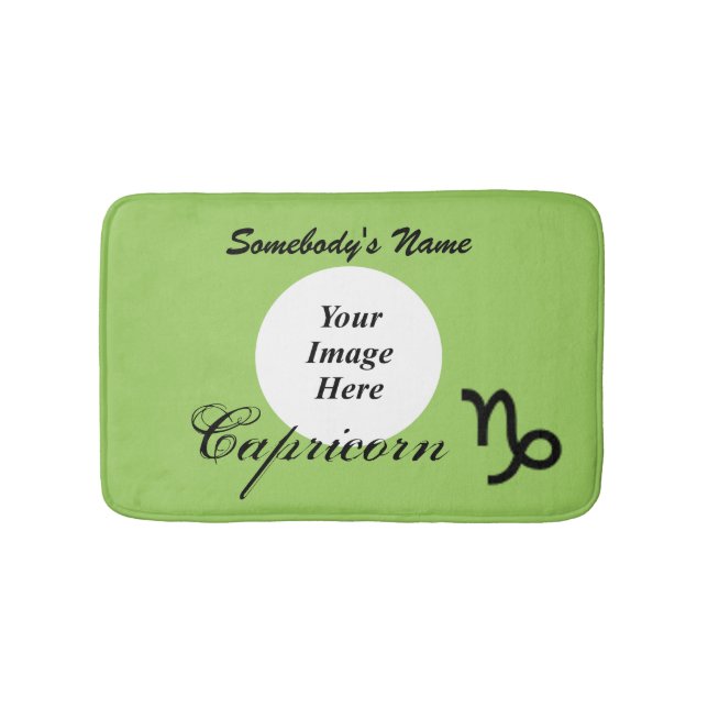 Capricorn Zodiac Symbol Standard by K Yoncich Bath Mat (Front)