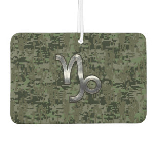 Capricorn Zodiac Symbol Woodland Camouflage Car Air Freshener