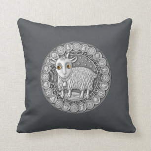 Capricorn Zodiac Throw Pillow 16" x 16"