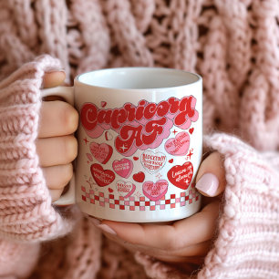 Capricorn Zodiac Traits Retro Valentine Mug