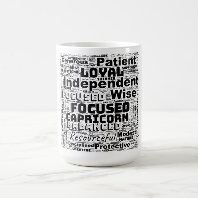 Capricorn Zodiac Word Cloud Inspiration Magic Mug (Center)