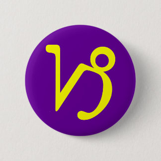 CAPRICORN, ZODIACAL SIGN 6 CM ROUND BADGE