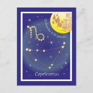 Capricorno 22 dicembre al 20 gennaio Postkarte Postcard