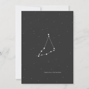 Capricornus, 'The Sea Goat' Constellation Holiday Card