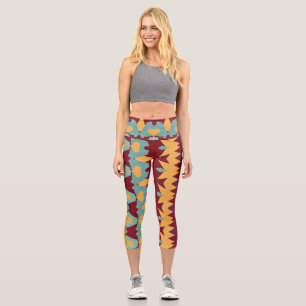 Capris, A multicolor trendy fabric pattern design Capri Leggings