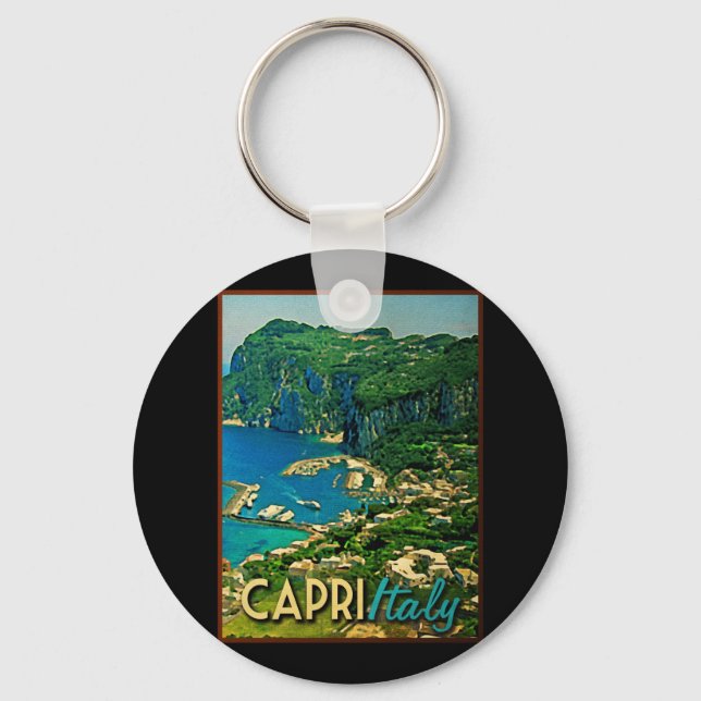 Capris Italy Vintage Travel Key Ring (Front)