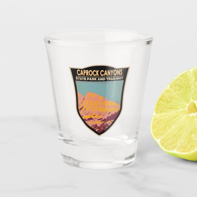 Caprock Canyons State Park and Trailway Texas Shot Glass (Front)