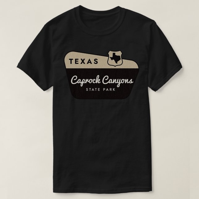 Caprock Canyons State Park Welcome Sign T-Shirt (Design Front)