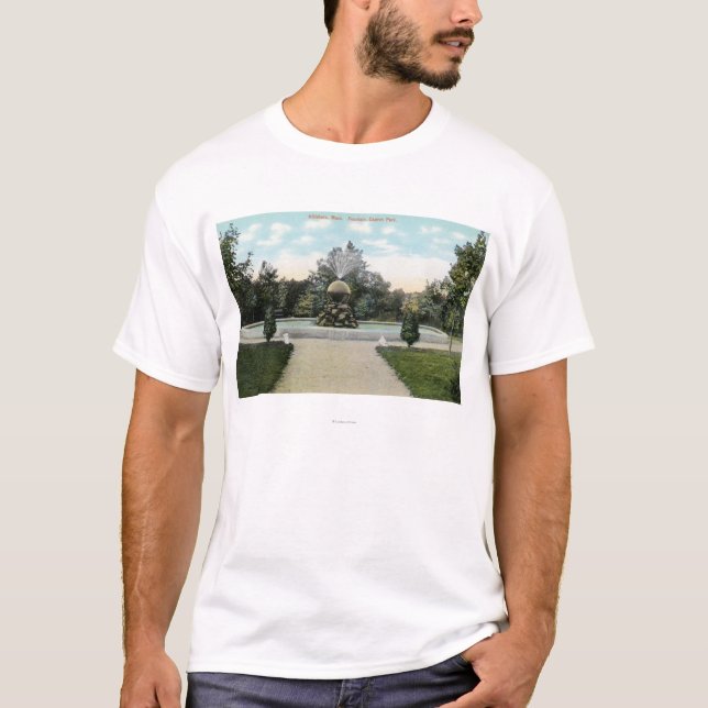 Capron Park View of the Fountain T-Shirt (Front)
