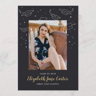 Caps and Confetti Graduation Announcement