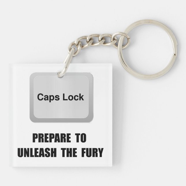 Caps Lock Key Ring (Back)