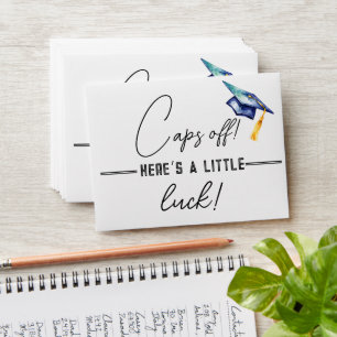 Caps Off! Graduation Scratch Card party Favour Envelope