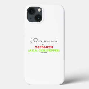 Capsaicin (A.K.A Chilli Pepper) Chemical Molecule iPhone 13 Case