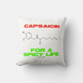 Capsaicin For A Spicy Life Chemical Structure Cushion