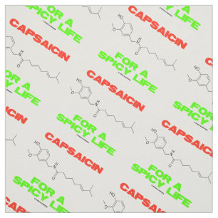 Capsaicin For A Spicy Life Chemical Structure Fabric
