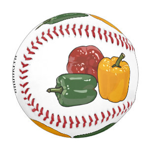 Capsicum cartoon illustration baseball