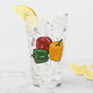Capsicum cartoon illustration glass