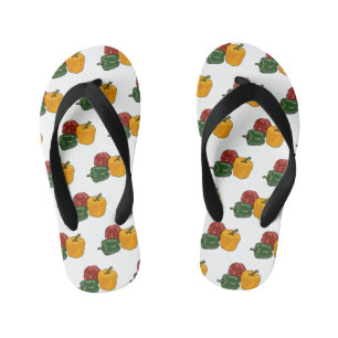 Capsicum cartoon illustration kid's flip flops