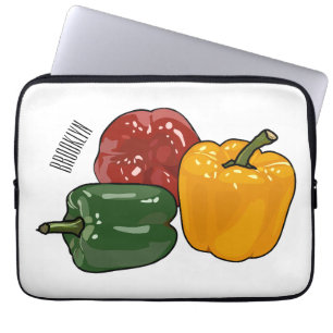 Capsicum cartoon illustration laptop sleeve