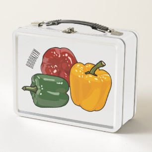 Capsicum cartoon illustration metal lunch box