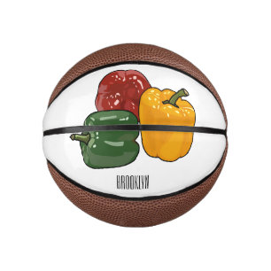 Capsicum cartoon illustration mini basketball