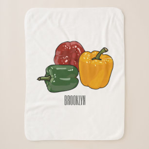 Capsicum cartoon illustration sherpa blanket