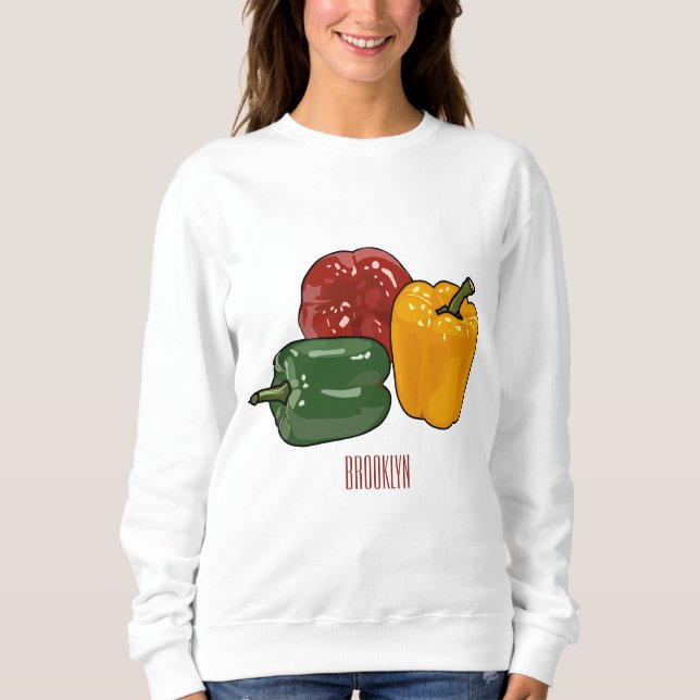 Capsicum cartoon illustration sweatshirt (Front)