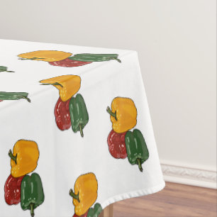 Capsicum cartoon illustration tablecloth