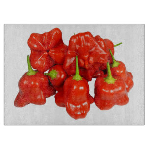 Capsicum Chinense Chilli Glass Chopping Board