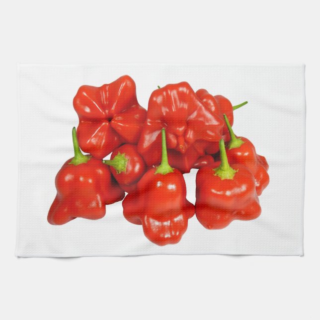 Capsicum Chinense Chilli Tea Towel (Horizontal)