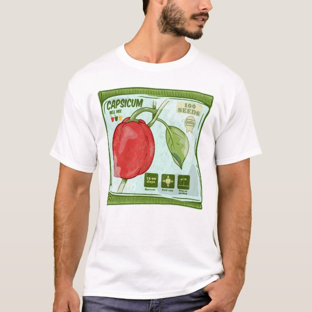 Capsicum Red bell pepper seeds T-Shirt (Front)