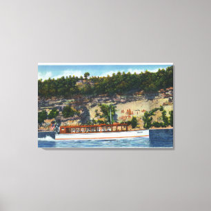 Capt. Palmers Lake Ride Stroller IV Boat Scene Canvas Print