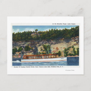 Capt. Palmers Lake Ride Stroller IV Boat Scene Postcard
