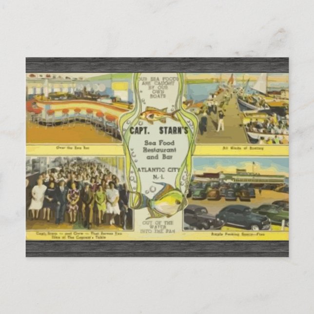 Capt. Starn'S Restaurant And Bar Atlantic City, Vi Postcard (Front)