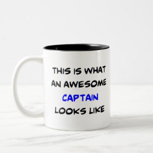 captain4, awesome Two-Tone coffee mug