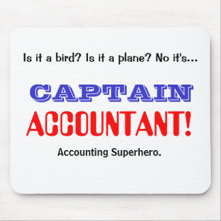 Captain Accountant Accounting Superhero Mouse Mat