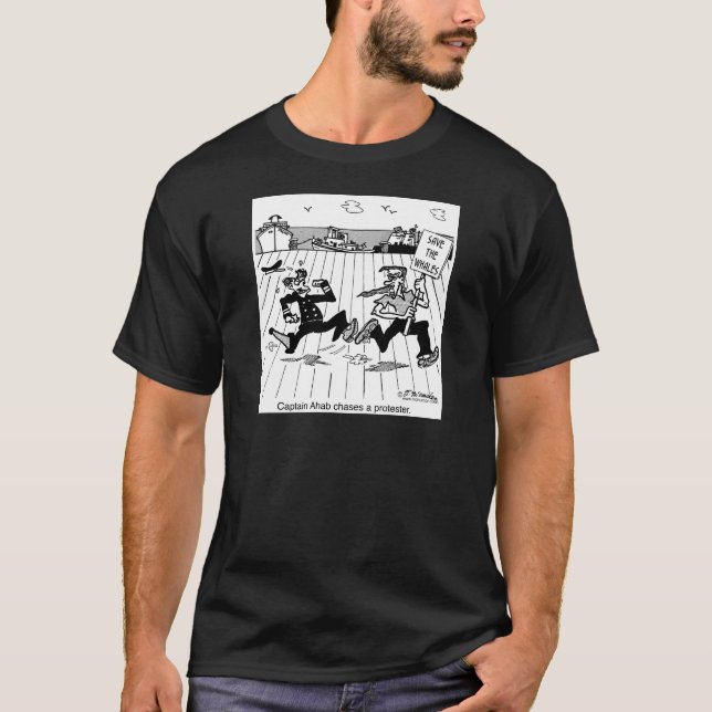 Captain Ahab chases a Protester T-Shirt (Front)
