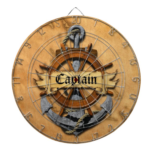 Captain Anchor And Wheel Dartboard (Front)