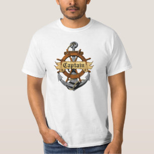 Captain Anchor And Wheel T-Shirt